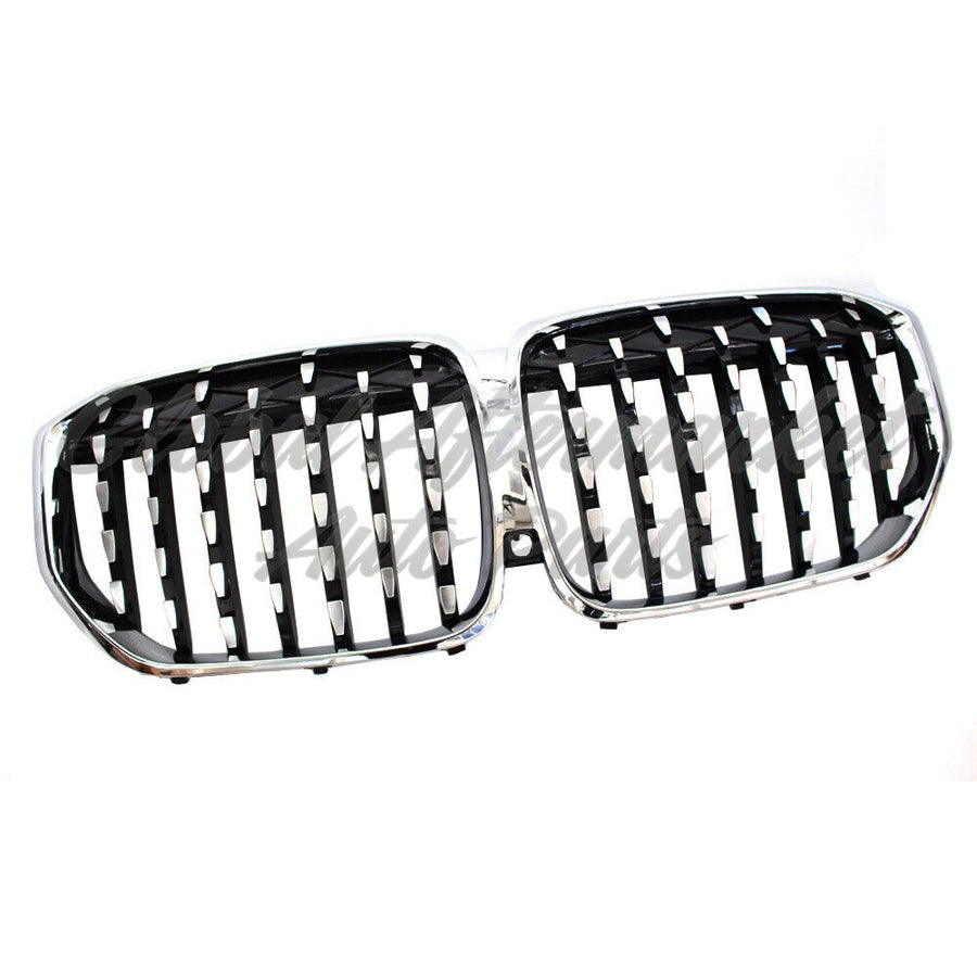 GRILLE FR CHROME FRAME W/BLACK SLATS/SILVER FR EDGE/NIGHT VISION M50I