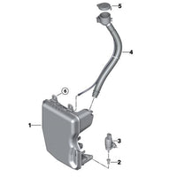 WINDSHIELD WASHER TANK W/HEADLAMP WASHER HOLE F48