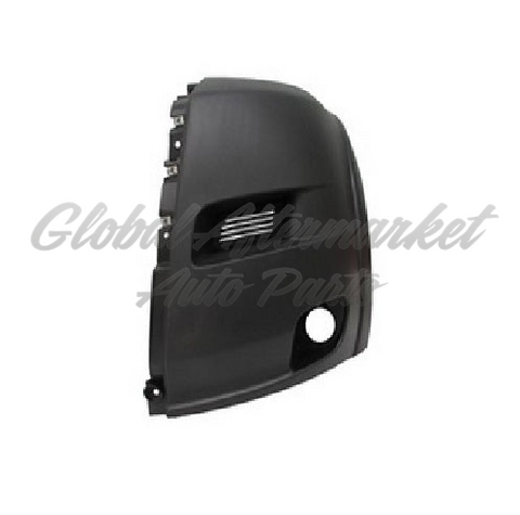 BUMPER END CAP LH TEXTURED BLACK W/FOG LAMPS W/O PARK ASSIST SENSOR