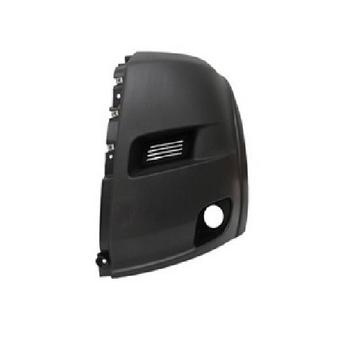 BUMPER END CAP LH TEXTURED BLACK W/FOG LAMPS W/O PARK ASSIST SENSOR