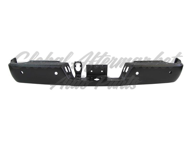 BUMPER FACE BAR RR PTM BLACK W/PARK ASSIST SENSOR W/O DUAL EXHAUST