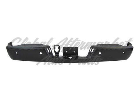 BUMPER FACE BAR RR PTM BLACK W/PARK ASSIST SENSOR W/O DUAL EXHAUST CAPA