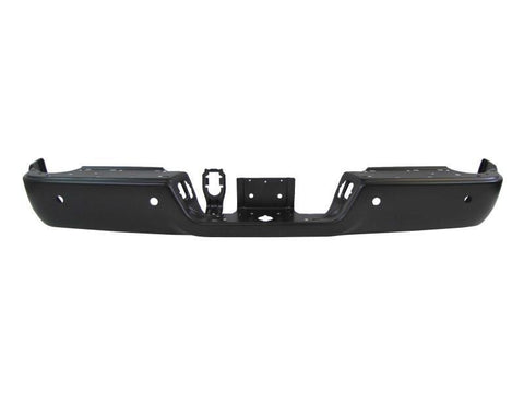 BUMPER FACE BAR RR PTM BLACK W/PARK ASSIST SENSOR W/O DUAL EXHAUST CAPA