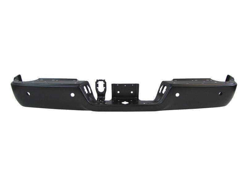 BUMPER FACE BAR RR PTM BLACK W/PARK ASSIST SENSOR W/O DUAL EXHAUST CAPA