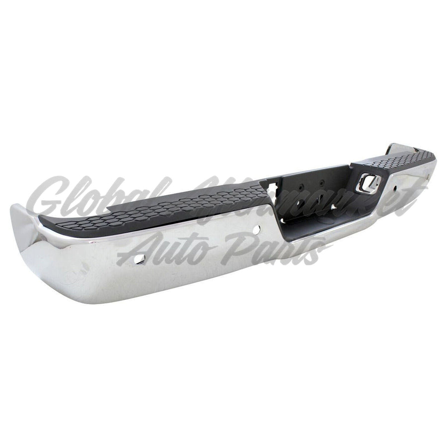 BUMPER RR ASSY CHROME W/SENSOR FOR 1500 MODELS W/O DUAL EXHAUST
