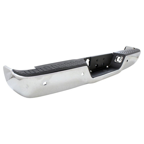 BUMPER RR ASSY CHROME W/SENSOR FOR 1500 MODELS W/O DUAL EXHAUST