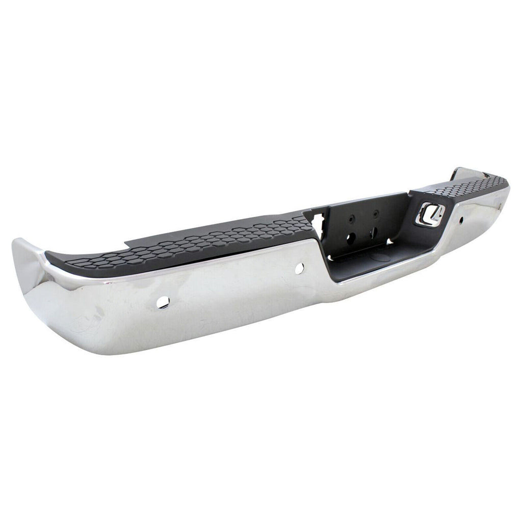 BUMPER RR ASSY CHROME W/SENSOR FOR 1500 MODELS W/O DUAL EXHAUST
