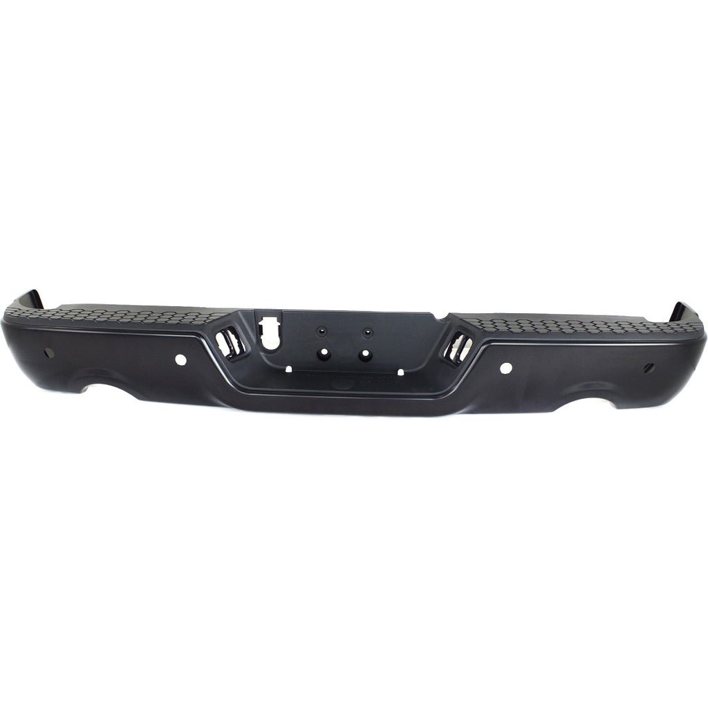 BUMPER RR ASSY BLACK PTM W/SENSOR FOR 1500 MODEL W/DUAL EXHAUST