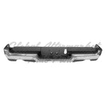 BUMPER RR ASSY CHROME FINISH DUAL EXHAUST W/PAD/EXENSIONS/BOTH MOUNT BRACKETS/ ALL INNER OUTER VALANCE W/O PARK ASSIST SENSOR EXCLUDE REBEL/TRX — photo 1
