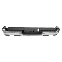 BUMPER RR ASSY CHROME FINISH DUAL EXHAUST W/PAD/EXENSIONS/BOTH MOUNT BRACKETS/ ALL INNER OUTER VALANCE W/O PARK ASSIST SENSOR EXCLUDE REBEL/TRX