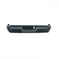 BUMPER RR ASSY BLACK POWDER COAT SINGLE EXHAUST W/ PAD/ EXTENSION/ BOTH MOUNT BRACKETS W/O SENSOR EXCLUDE REBEL/TRX