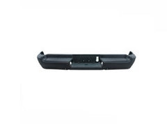 BUMPER RR ASSY BLACK POWDER COAT SINGLE EXHAUST W/ PAD/EXTENSIONS/BOTH MOUNT BRACKETS W/SENSOR W/O ADVANCED PARK EXCLUDE REBEL/TRX
