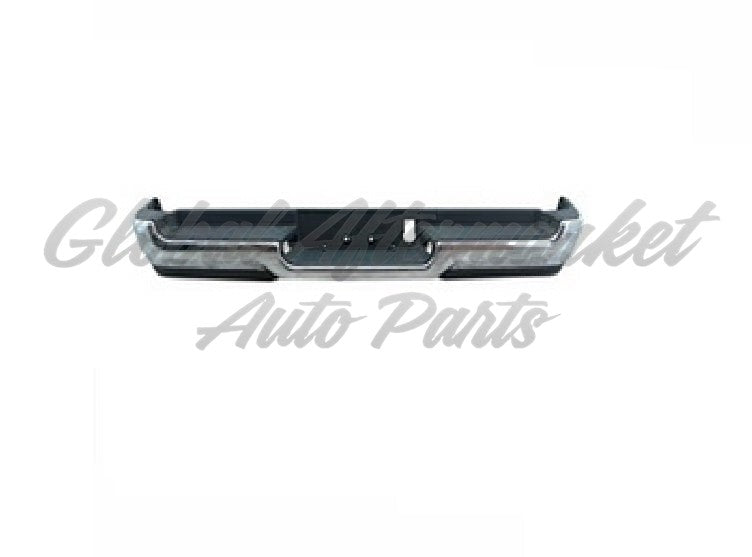 BUMPER RR ASSY CHROME FINISH W/PAD/EXTENSION/BOTH VALANCE/PAD PLUG / SINGLE EXHAUST W/O SENSOR EXCLUDE REBEL/TRX