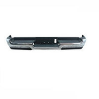 BUMPER RR ASSY CHROME FINISH W/PAD/EXTENSION/BOTH VALANCE/PAD PLUG / SINGLE EXHAUST W/O SENSOR EXCLUDE REBEL/TRX