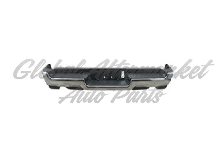 BUMPER RR ASSY CHROME FINISH DUAL EXHAUST W/PAD/EXTENSIONS/BOTH MOUNT BRACKETS/ALL INNER OUTER VALANCE W/O SENSOR EXCLUDE REBEL/TRX