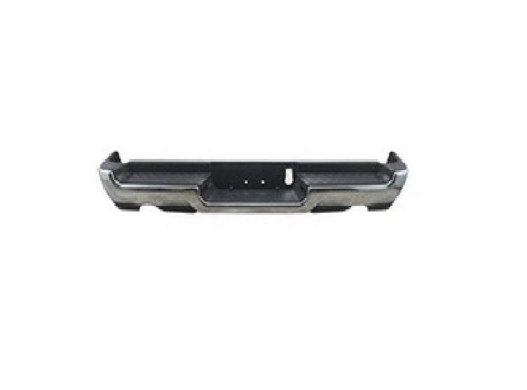 BUMPER RR ASSY CHROME FINISH DUAL EXHAUST W/PAD/EXTENSIONS/BOTH MOUNT BRACKETS/ALL INNER OUTER VALANCE W/O SENSOR EXCLUDE REBEL/TRX