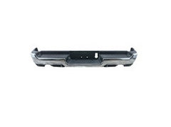 BUMPER RR ASSY CHROME FINISH DUAL EXHAUST W/ PAD/ EXTENSIONS / BOTH MOUNT BRACKETS W/O ADVANCED PARK W/SENSOR EXCLUDE REBEL/TRX