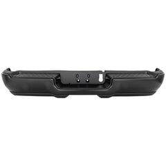 BUMPER RR ASSY PTM W/ TOP PAD / PLASTIC SIDE EXTENSIONS / BOTH BRACKETS / LICENSE LAMPS W/O RR VALANCE LAMPS/PARK EXCLUDE POWER WAGON
