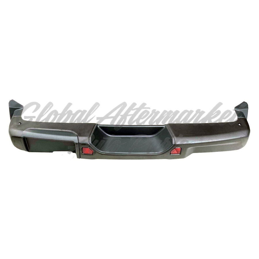 BUMPER RR ASSY BLACK W/BRACKETS/PAD/LICENSE BRACKET/REFLECTORS W/O SENSOR