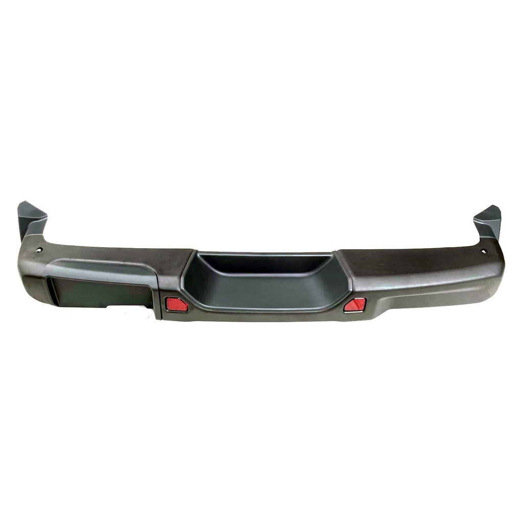 BUMPER RR ASSY BLACK W/BRACKETS/PAD/LICENSE BRACKET/REFLECTORS W/O SENSOR