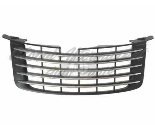 GRILLE PRIMED-BLACK W/CHROME MLDG