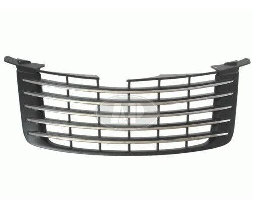 GRILLE PRIMED-BLACK W/CHROME MLDG