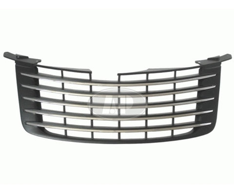 GRILLE PRIMED-BLACK W/CHROME MLDG