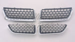 GRILLE MATTE-BLACK W/CHROME MLDG 4 PCS DESIGN — photo 1