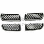 GRILLE MATTE-BLACK W/CHROME MLDG 4 PCS DESIGN — photo 2