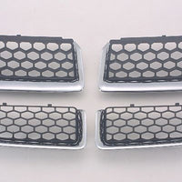 GRILLE MATTE-BLACK W/CHROME MLDG 4 PCS DESIGN