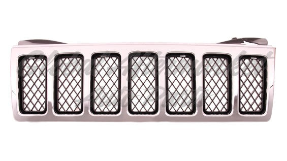 GRILLE MATTE-BLACK W/CHROME FRAME MESH TYPE OVERLAND MODEL