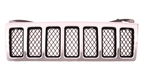 GRILLE MATTE-BLACK W/CHROME FRAME MESH TYPE OVERLAND MODEL
