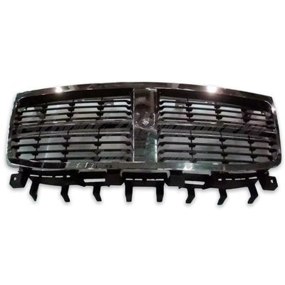 GRILLE MATTE-BLACK W/CHROME FRAME 07-09