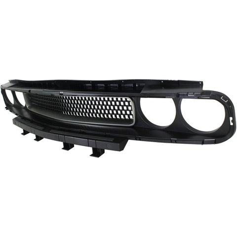 GRILLE MATTE BLACK W/SILVER TRIM