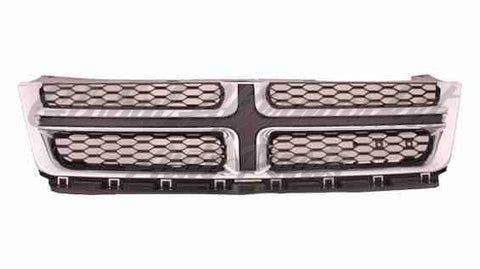 GRILLE MATTE-DARK GRAY W/CHROME MLDG