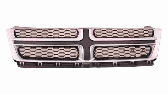 GRILLE MATTE-DARK GRAY W/CHROME MLDG