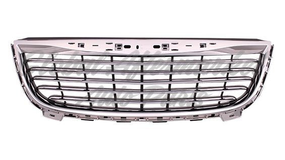 GRILLE MATTE-BLACK W/CHROME FRAME