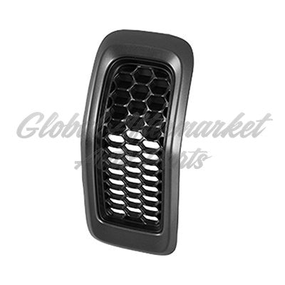 GRILLE MATTE BLACK W/PAINTED SILVER MOLDING 7 PIECES SET