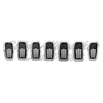 GRILLE MATTE BLACK W/CHROME MOULDING 7 PIECES SET — photo 1
