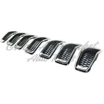 GRILLE MATTE BLACK W/CHROME MOULDING 7 PIECES SET — photo 2