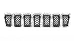 GRILLE FR CHROME FRAME W/BLACK INSERT 7-PC SET — photo 3