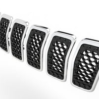 GRILLE FR CHROME FRAME W/BLACK INSERT 7-PC SET