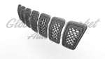 GRILLE FR GRAY FRAME W/BLACK INSERT 7-PC SET — photo 1