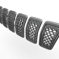 GRILLE FR GRAY FRAME W/BLACK INSERT 7-PC SET