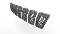 GRILLE FR GRAY FRAME W/BLACK INSERT 7-PC SET