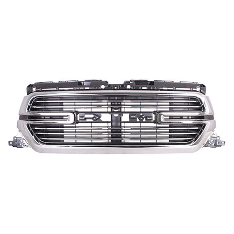 GRILLE CHROME SURROUND W/CHROME BILLETS W/CAMERA LARAMIE MODEL