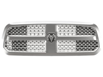 GRILLE CHROME FRAME W/CHROME PERFORATED WAVE INSERT