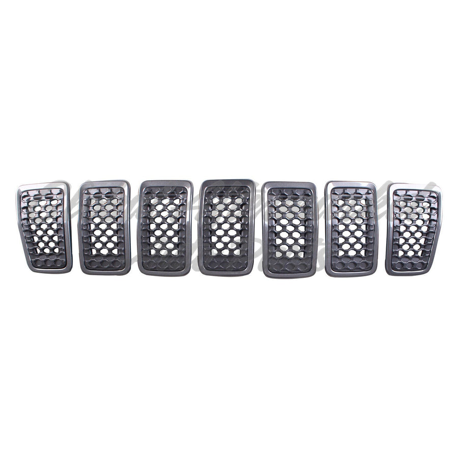 GRILLE FR BLACK SPARKLE FRAME W/MATTE BLACK MESH 7-PC SET