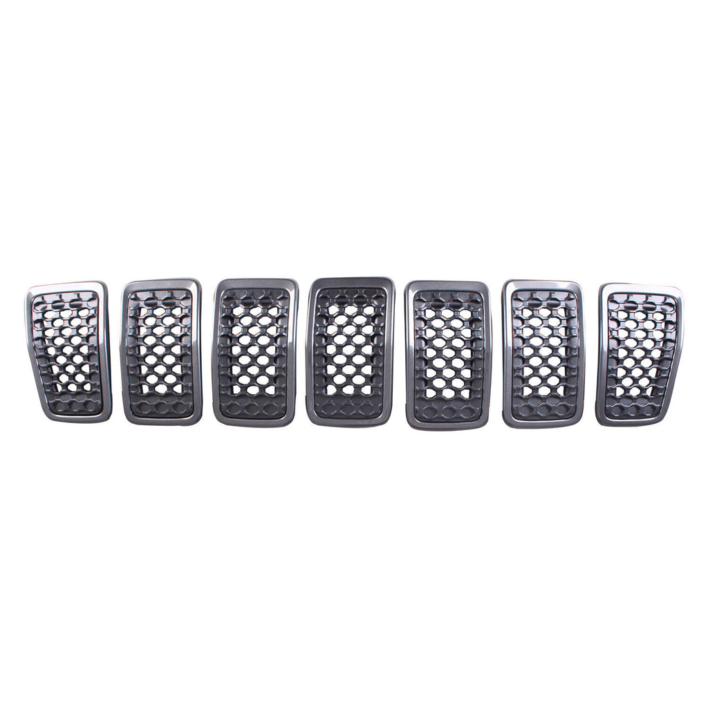 GRILLE FR BLACK SPARKLE FRAME W/MATTE BLACK MESH 7-PC SET