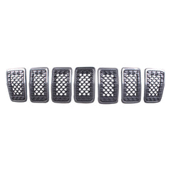 GRILLE FR BLACK SPARKLE FRAME W/MATTE BLACK MESH 7-PC SET